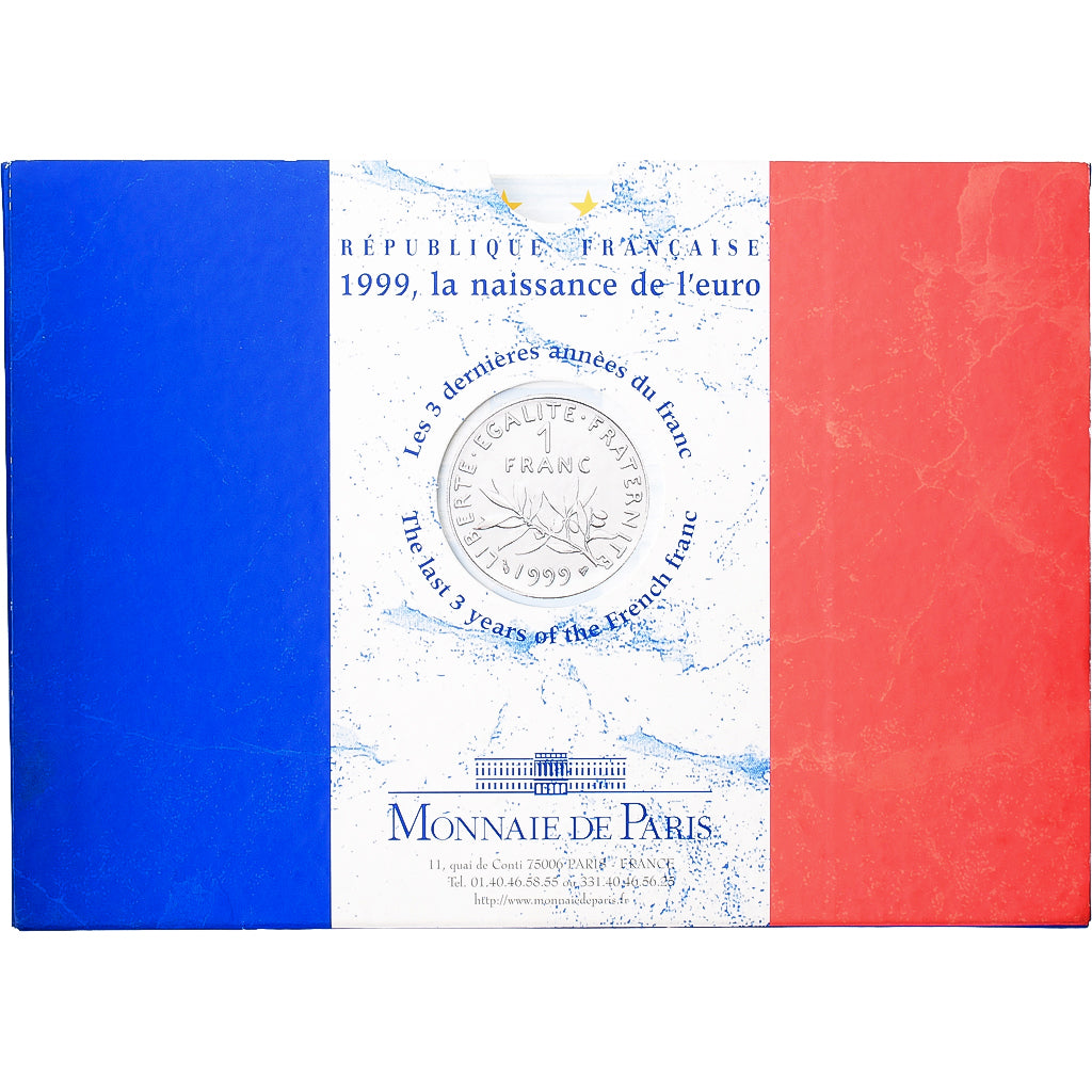 Francia, Coffret 1 c. à 20 frs., Série Française, 1999, MDP, Série BU, Sin