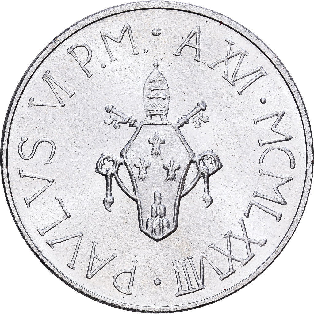 CIUDAD DEL VATICANO, Paul VI, 500 Lire, 1978, Rome, Plata, SC, KM:139