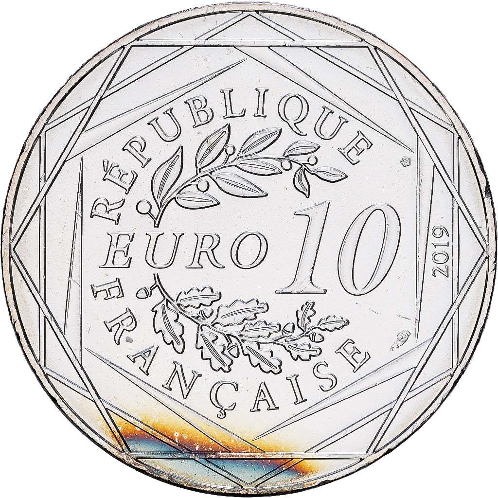 Frankrijk, 10 Euro, Pièce d'Histoire - Léonard de Vinci, 2019, MDP, Zilver