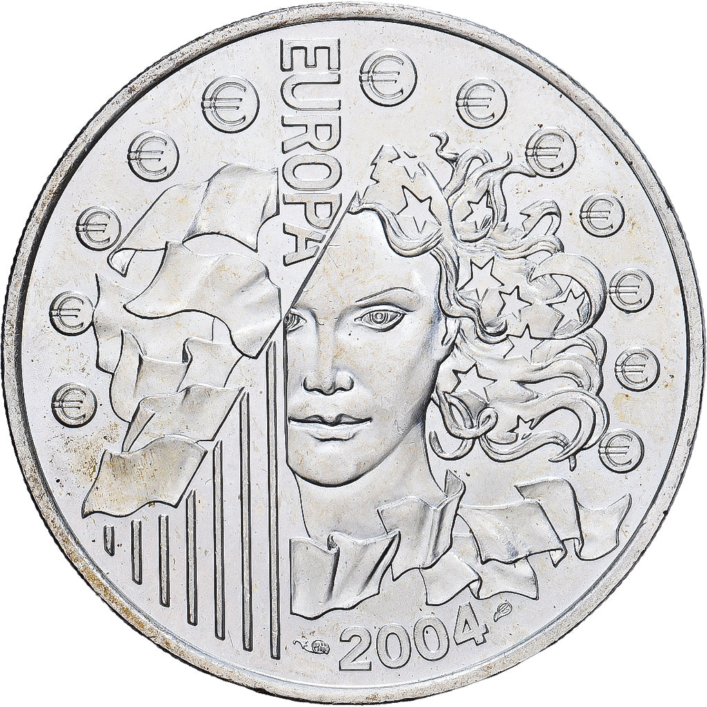 France, 1/4 Euro, Élargissement de l'UE, 2004, MDP, Argent, SPL, KM:1390