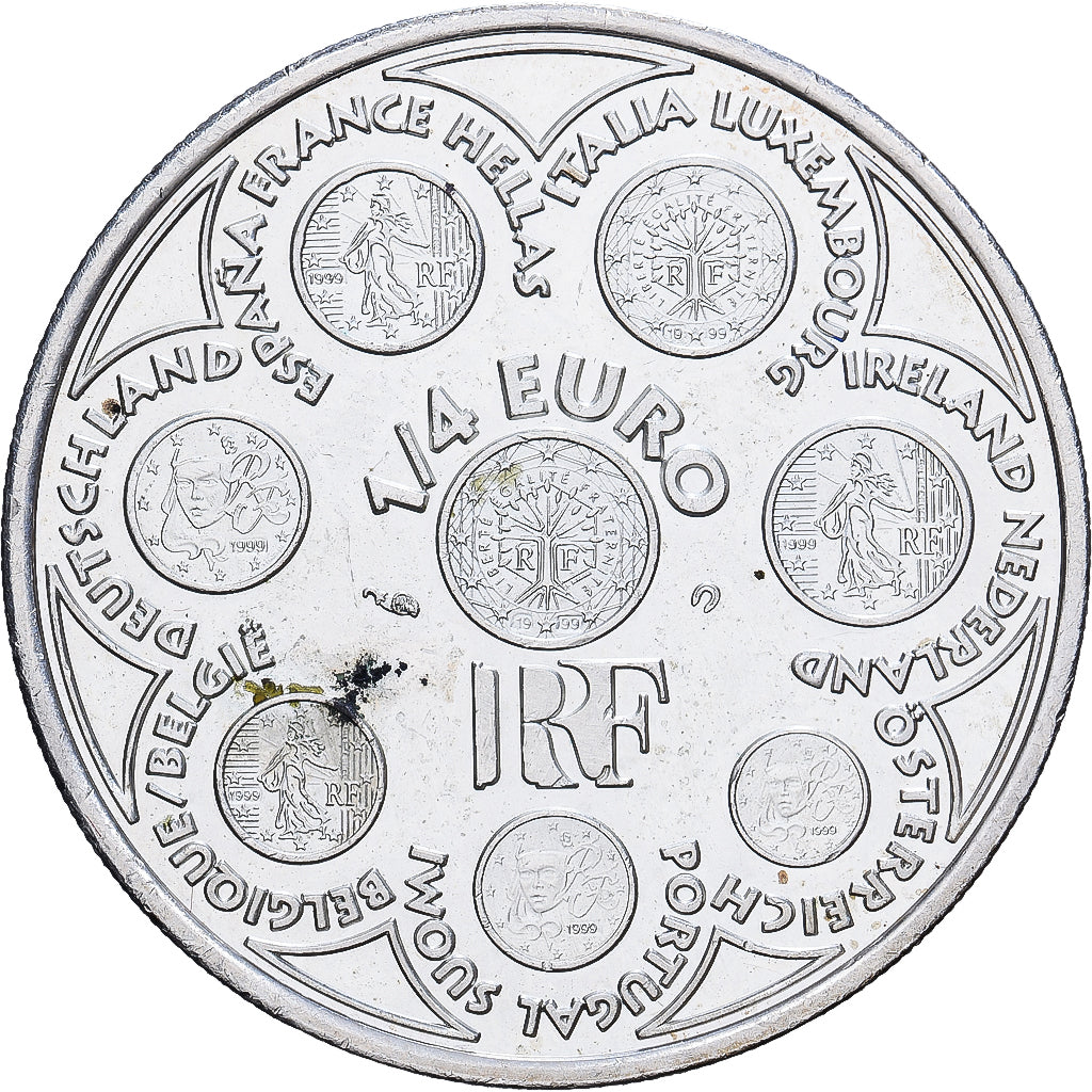 Francia, 1/4 Euro, Introduction de l'euro, 2002, MDP, Argento, SPL, Gadoury:C10