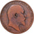 Gran Bretaña, Edward VII, 1 Penny, 1905, British Royal Mint, Bronce, BC+