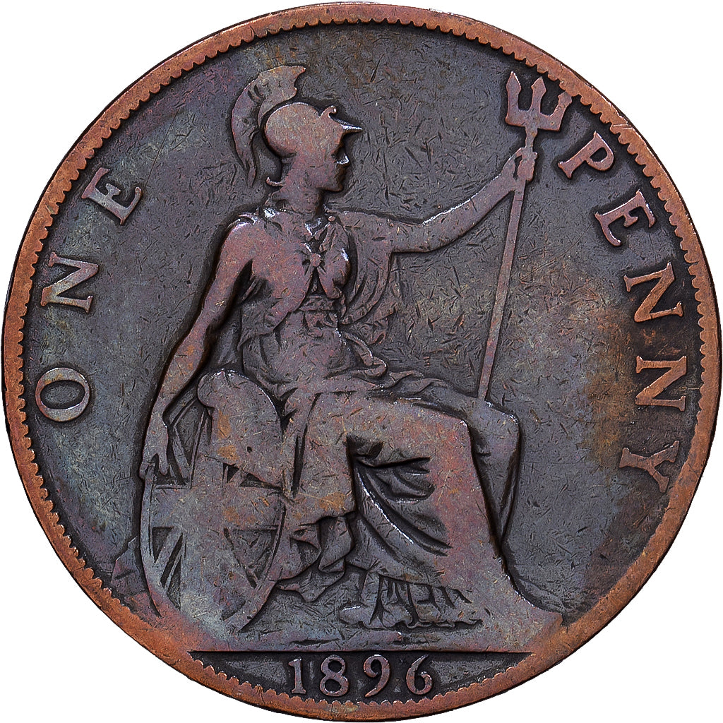 Great Britain, Victoria, 1 Penny, 1896, British Royal Mint, Bronze, VF(20-25)