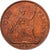 Gran Bretaña, Elizabeth II, 1 Penny, 1967, British Royal Mint, Bronce, BC+