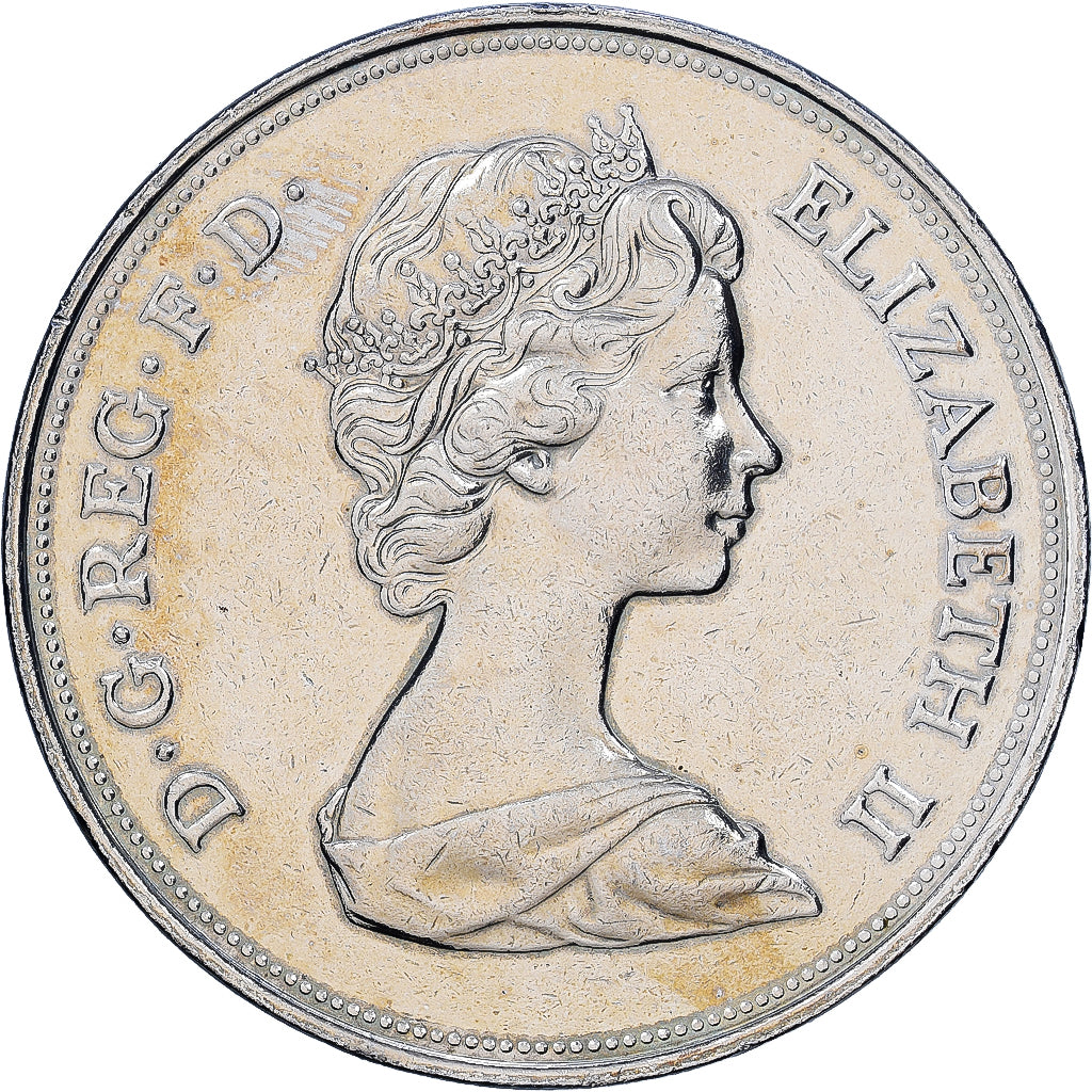 Wielka Brytania, Elizabeth II, 25 New Pence, Silver Wedding, 1972, British Royal