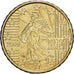 France, 2 Euro Cent, fautée, frappée sur un flan de 10 centimes, 2009, MDP