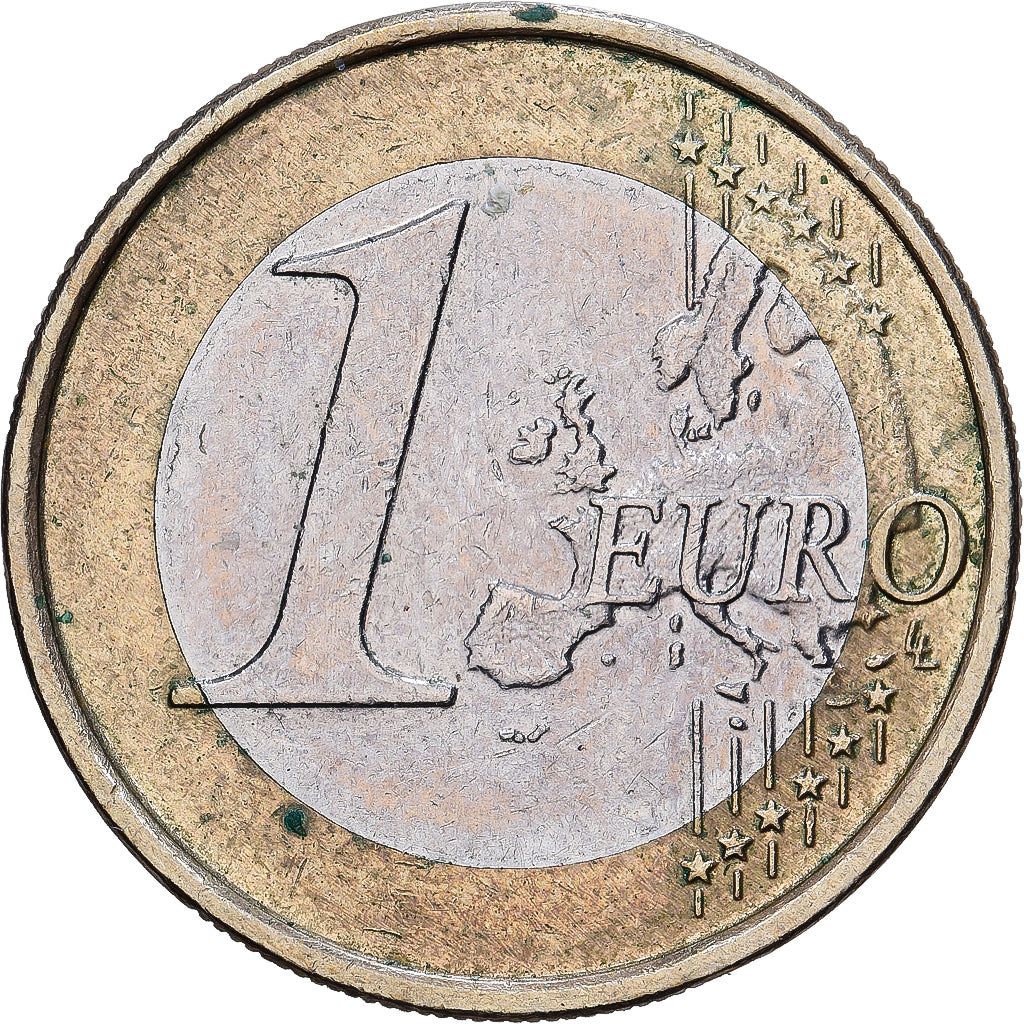 Belgia, Albert II, 1 Euro, Fautée, 2008, Royal Belgium Mint, Bimetaliczny