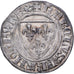 France, Charles VI, Demi Blanc Guénar, 1388, Billon, EF(40-45), Duplessy:378