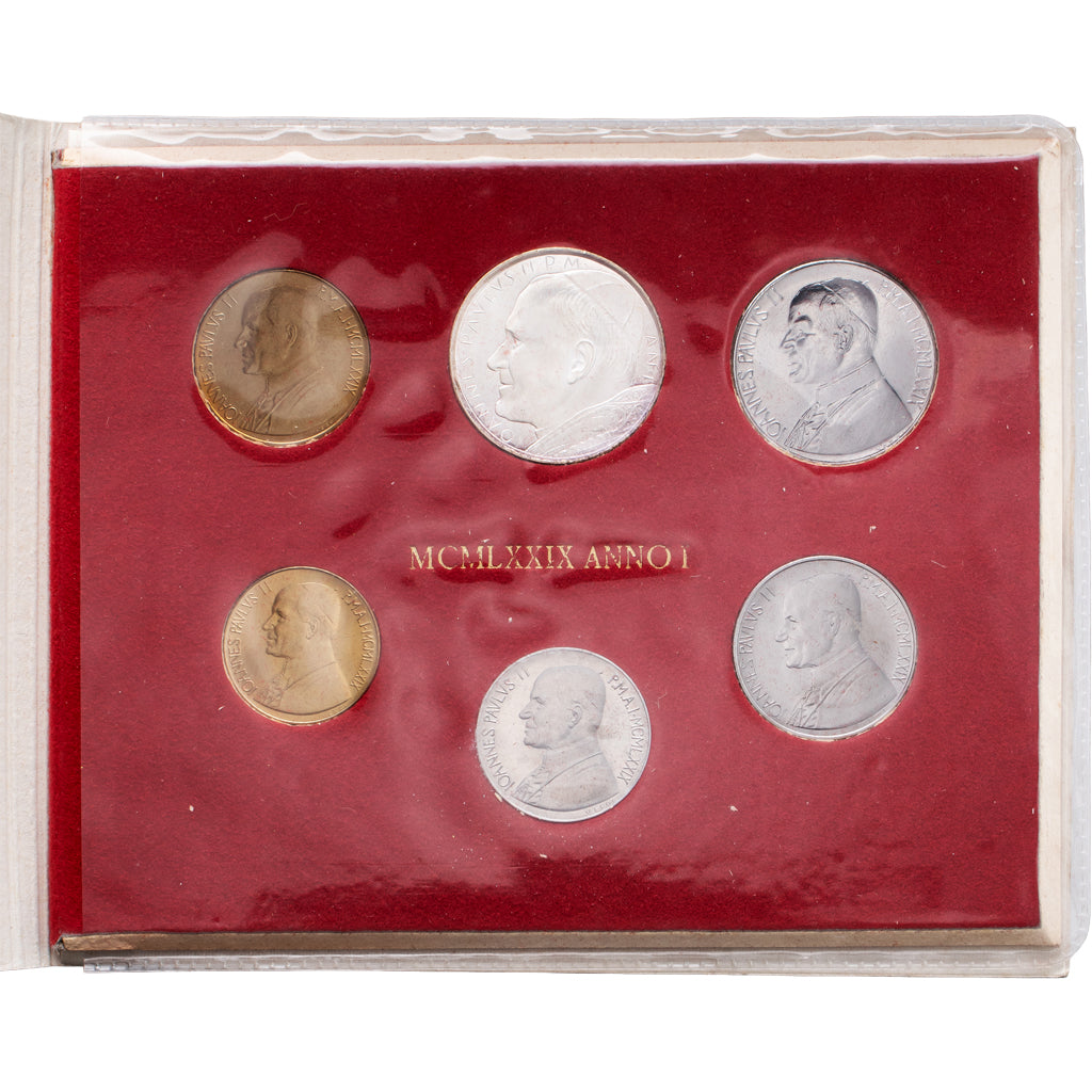 PAŃSTWO WATYKAŃSKIE, John Paul II, 10 Lire to 500 Lire, 1979, Rome, ND