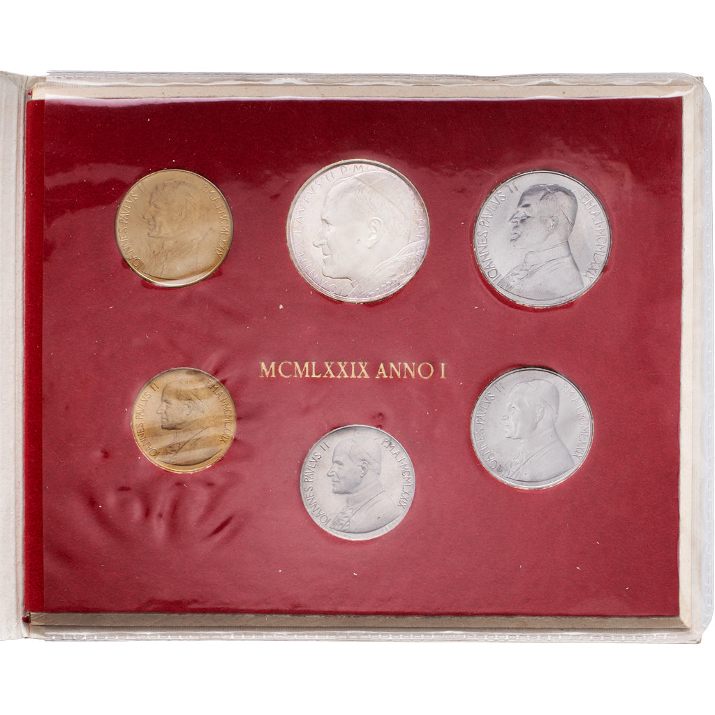 PAŃSTWO WATYKAŃSKIE, John Paul II, 10 Lire to 500 Lire, 1979, Rome, ND