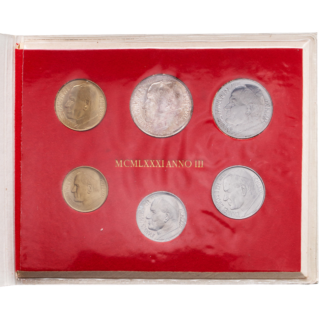 Vaticaanstad, John Paul II, 10 Lire to 500 Lire, 1981, Rome, n.v.t., FDC