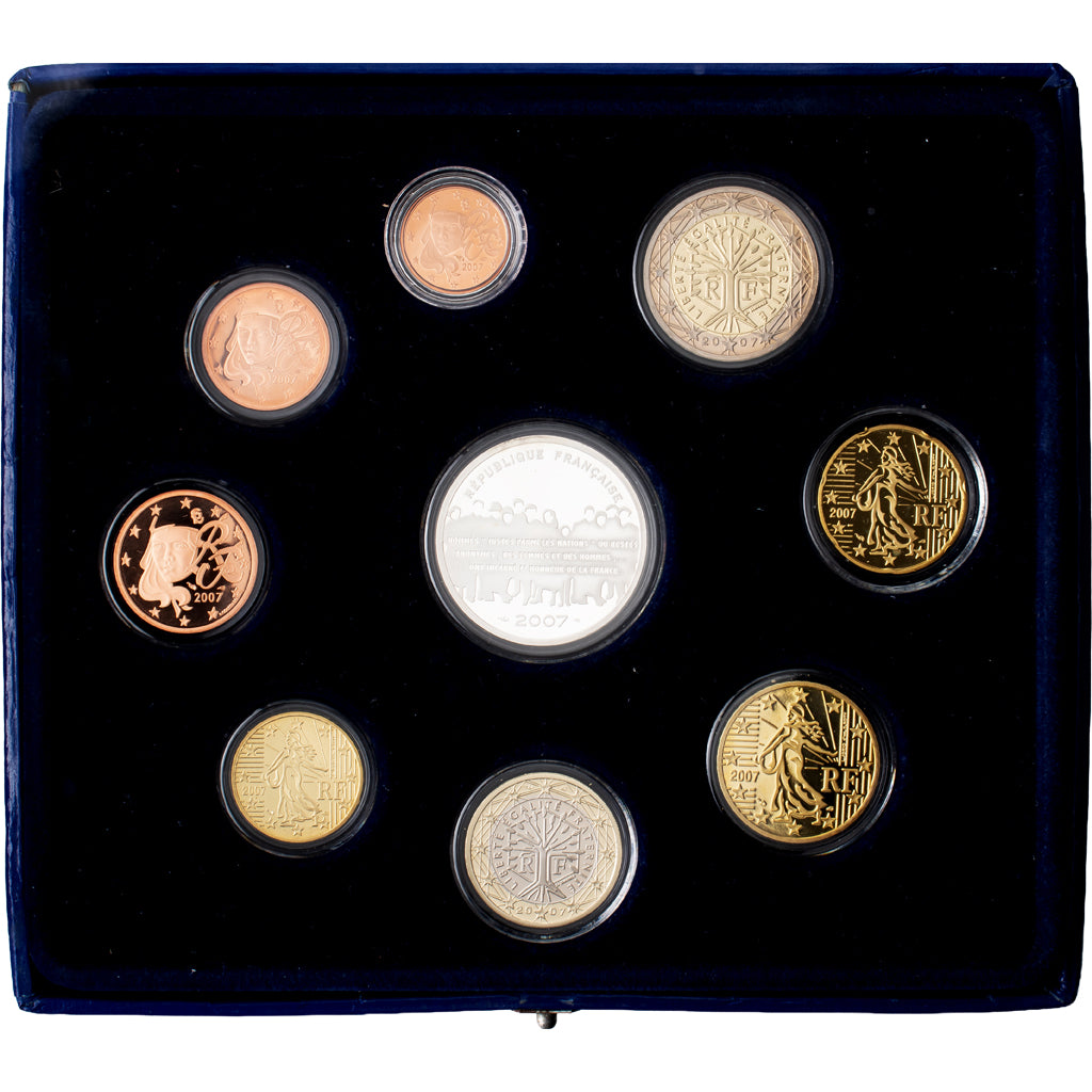 France, Coffret 1c. - 2 Euro + 15€, Panthéon, BE, 2007, MDP, FDC
