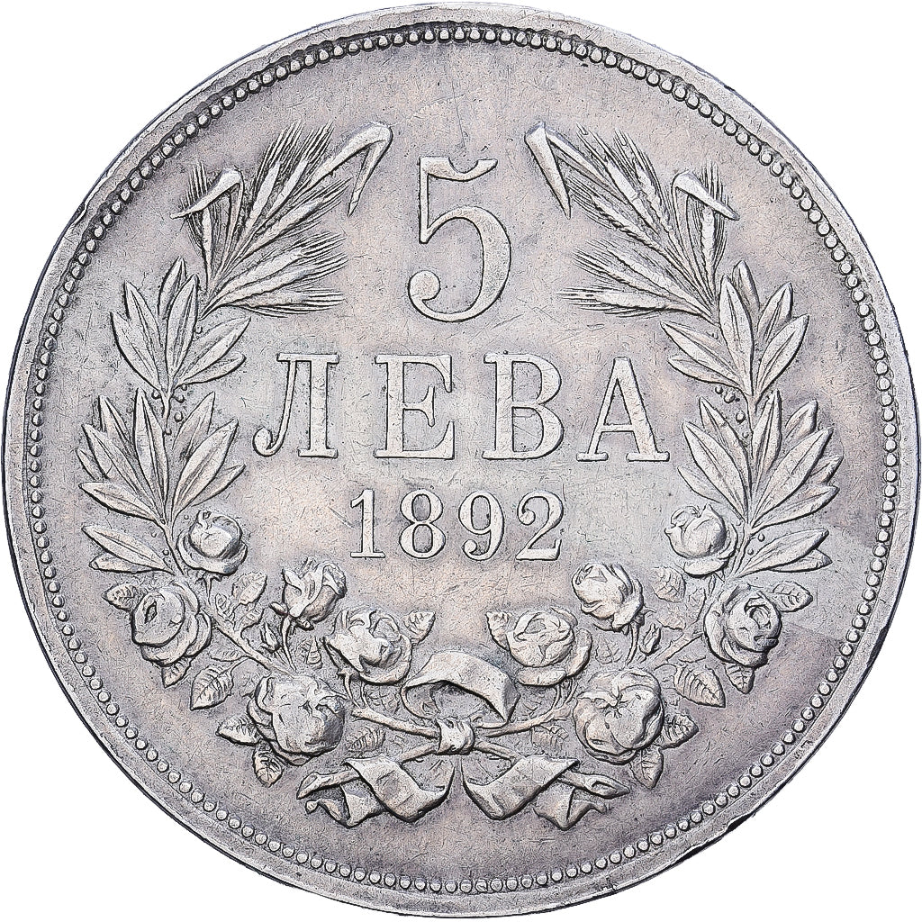 Bulgaria, 5 Leva, 1892, Kremnica, Srebro, VF(30-35), KM:15
