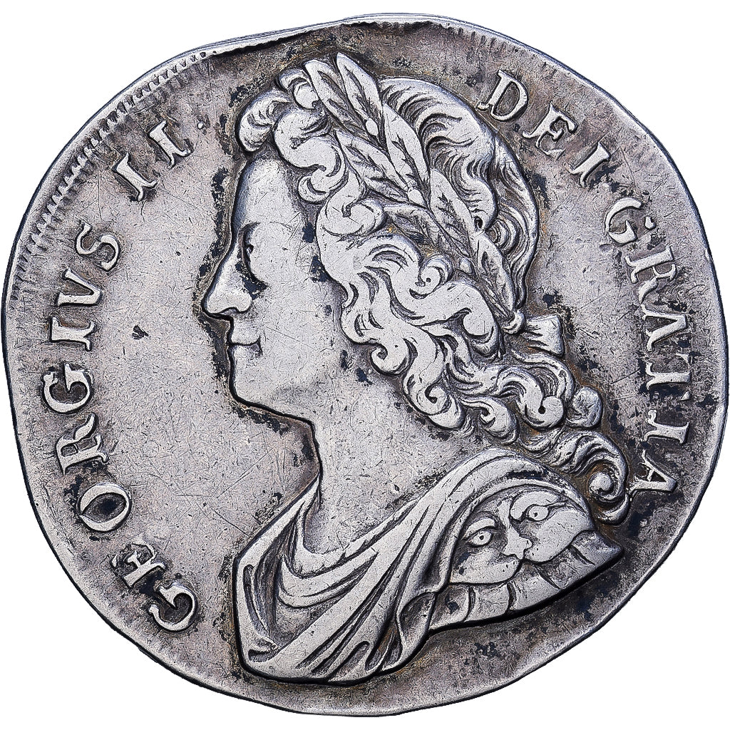 Grande-Bretagne, George II, 1 Couronne, 1732, Londres, Argent, TB, KM:575