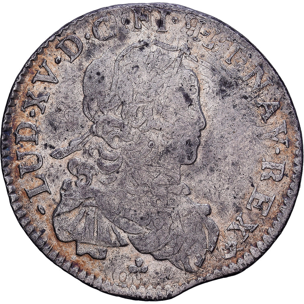 Francja, Louis XV, 1/6 Écu de France, 1722, Rouen, réformé, Srebro, F(12-15)