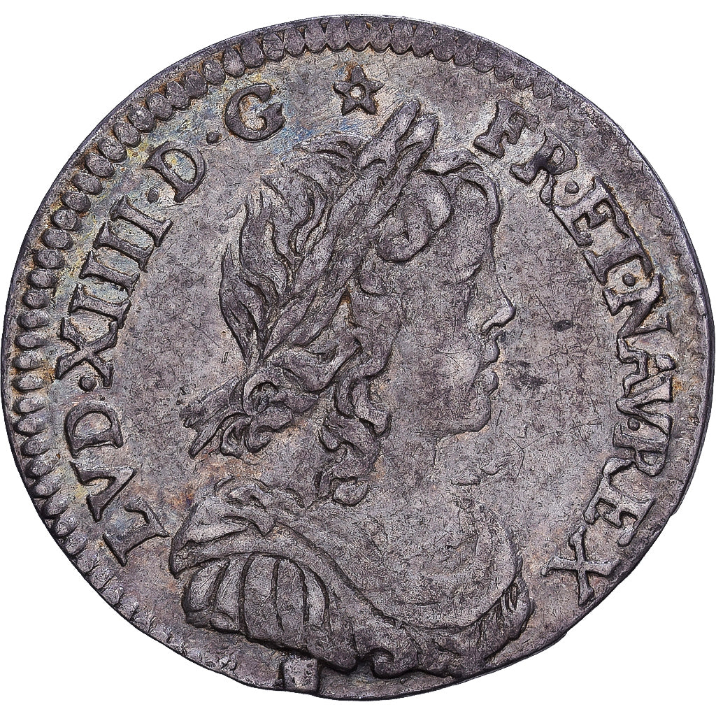 France, Louis XIV, 1/12 Ecu à la mèche longue, 1659, Limoges, Silver
