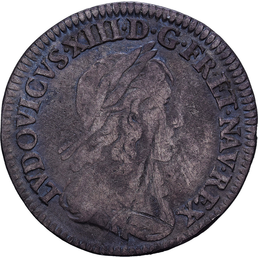 France, Louis XIII, 1/12 Écu, 2e poinçon de Warin, buste drapé et cuirassé