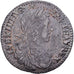 France, Louis XIV, 1/12 Écu, portrait apollinien, 1662, Toulouse, Argent, TTB