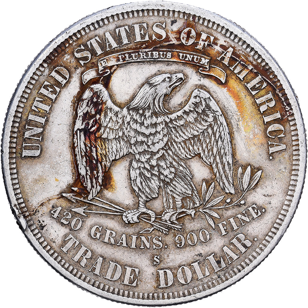 Vereinigte Staaten, Trade Dollar, 1877, San Francisco, Silber, SS, KM:108