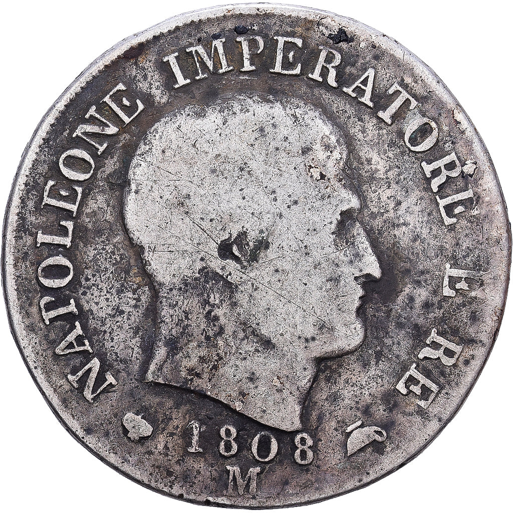 Royaume d'Italie, Napoléon Ier, 2 Lira, 1808, Milan, Argent, TB, Gadoury:IT24