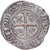 Frankrijk, Charles VI, Blanc Guénar, 1417, Tours, Billon, FR+, Duplessy:377D