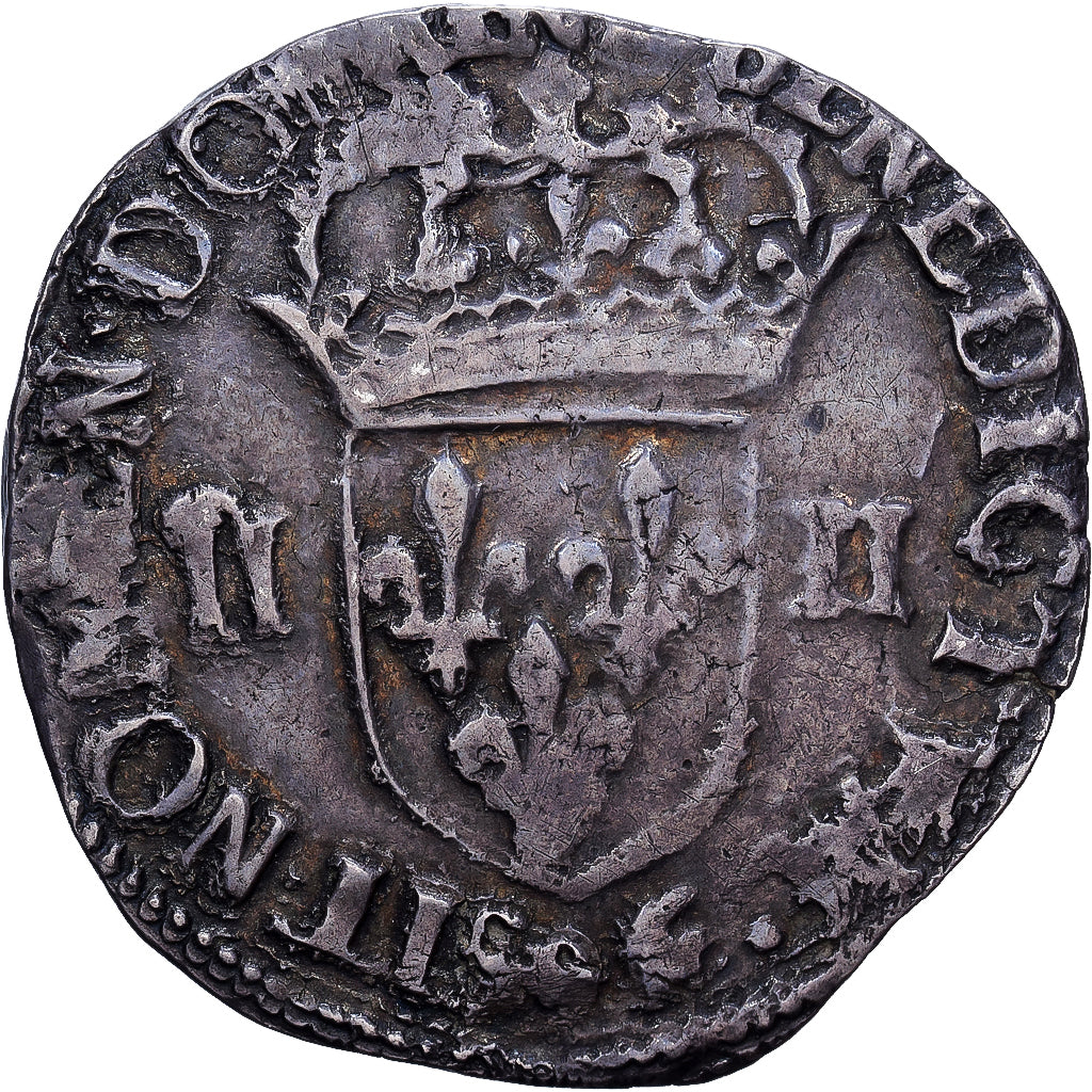 France, Henri III, Quart Ecu, 1588, Rennes, Argent, TTB, Duplessy:1133