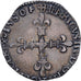 France, Henri III, 1/8 Ecu, 1580, La Rochelle, Silver, AU(50-53), Duplessy:1134