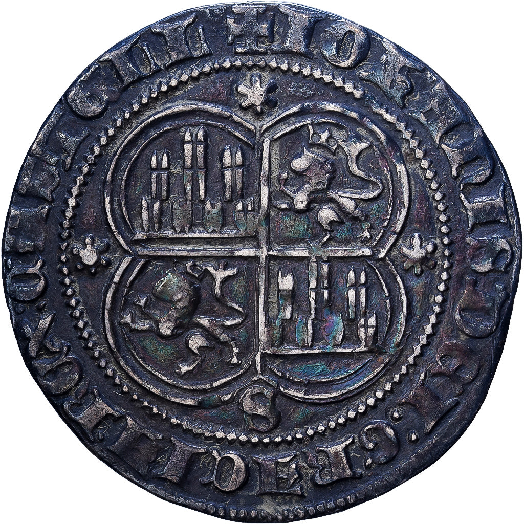 Espagne, Juan I, Real, 1379-1390, Séville, Argent, TTB+