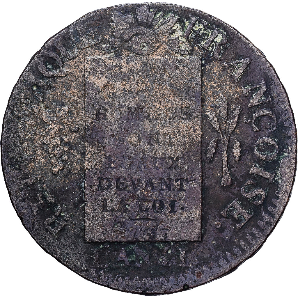 Francia, Convention, Sol à la balance Françoise, 1793 / AN II, Strasbourg