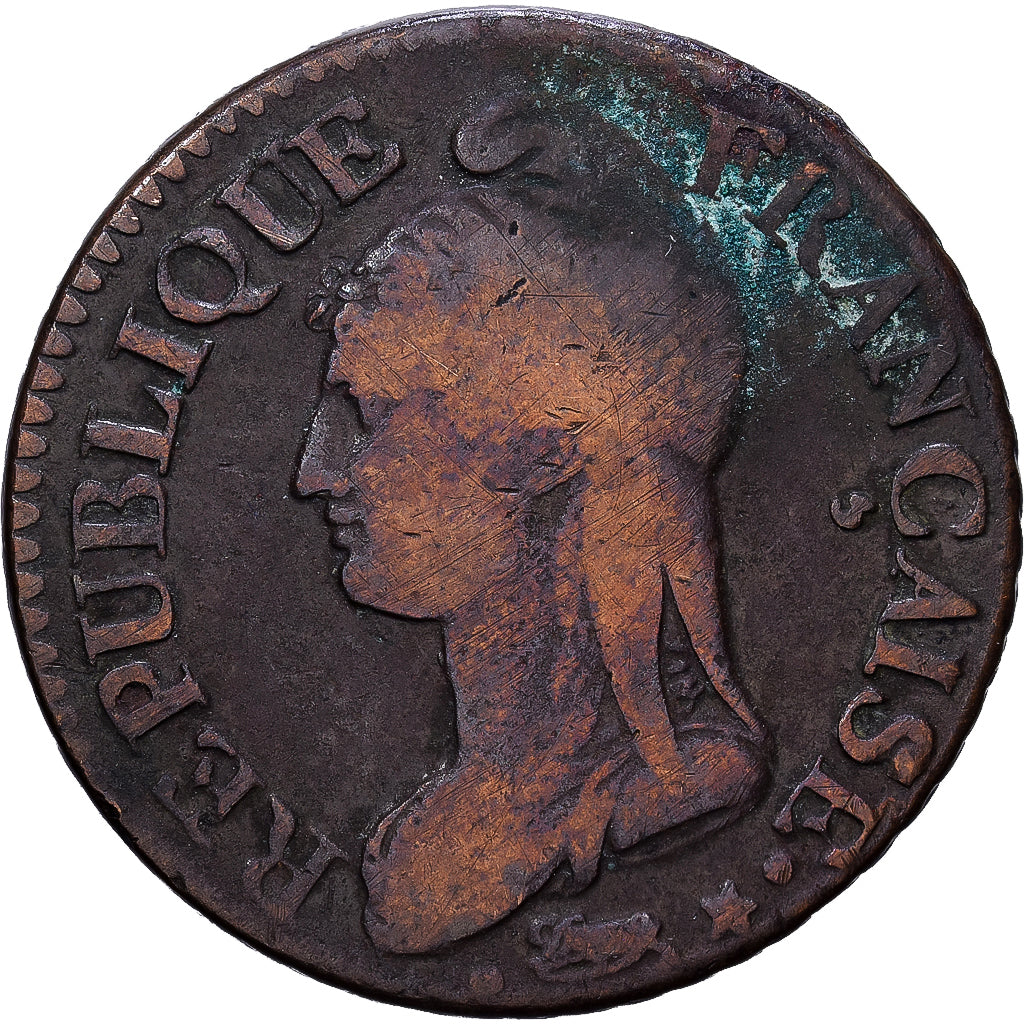 France, Directoire, 5 Centimes, AN 5, Orléans, Copper, VF(30-35), Gadoury:126
