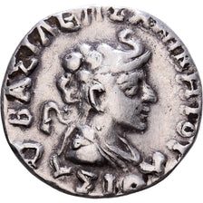 Baktrian Kingdom, Lysias Aniketos, Drachm, 130-125 BC, Silver, VF(30-35)