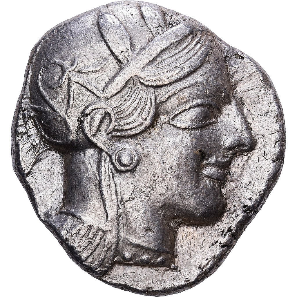Attyka, Tetradrachm, ca. 454-404 BC, Athens, Srebro, AU(50-53), SNG-Cop:31-40