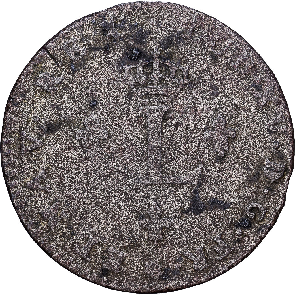 France, Louis XV, Double Sol, 1739, Lyon, Billon, VF(20-25), Gadoury:281