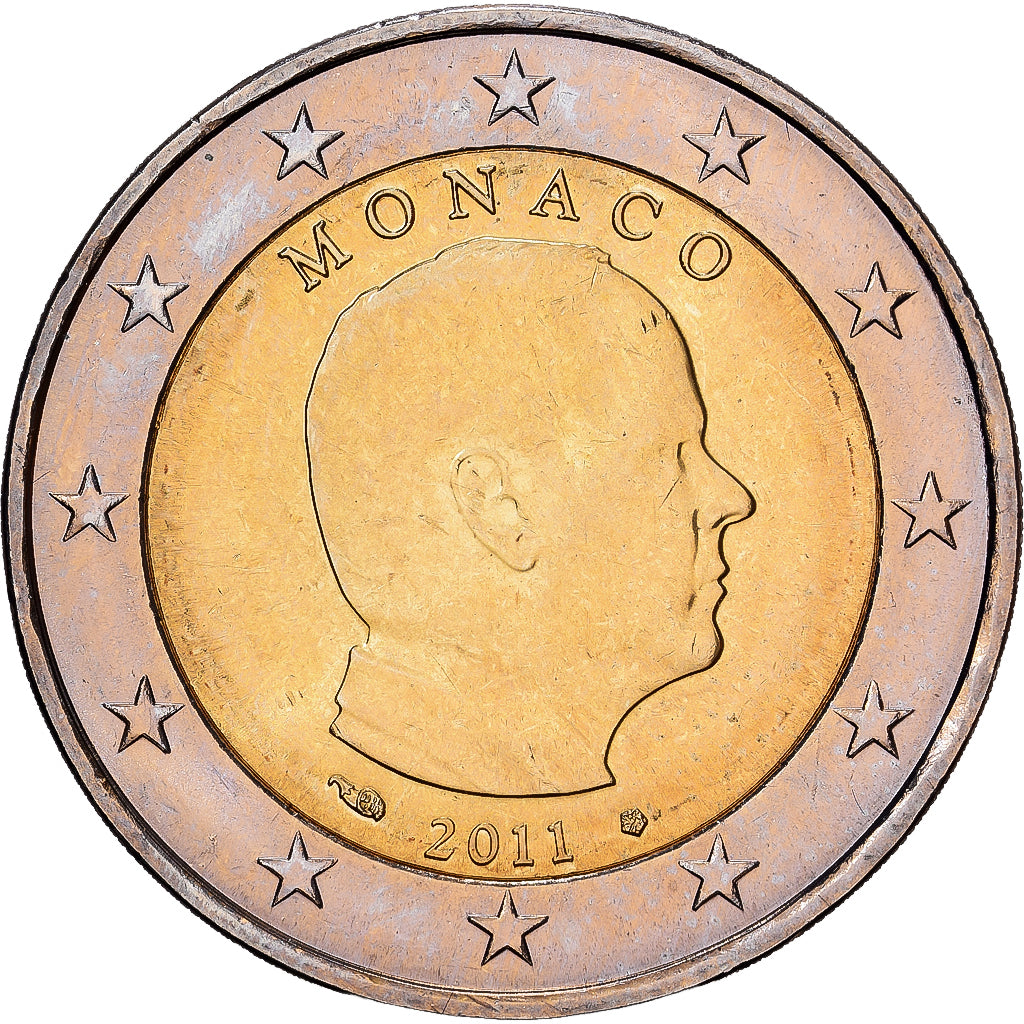 Monaco, Albert II, 2 Euro, 2011, MDP, Bi-metallico, SPL, KM:195