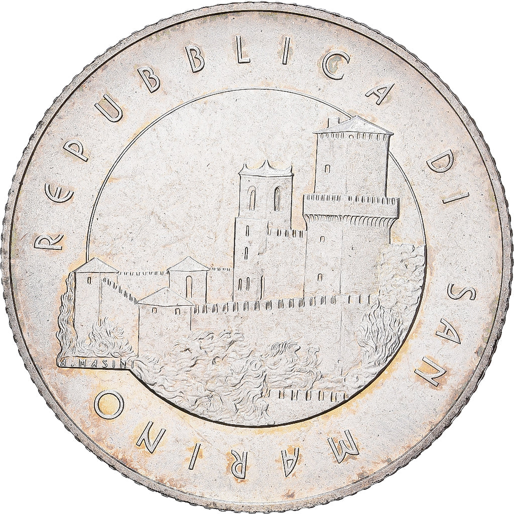 San Marino, 5 Euro, First Men In Space, 2011, Rome, Silver, MS(63), KM:502