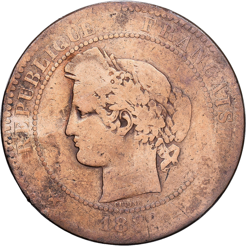 France, 10 Centimes, Cérès, 1884, Paris, Bronze, TB, Gadoury:265a
