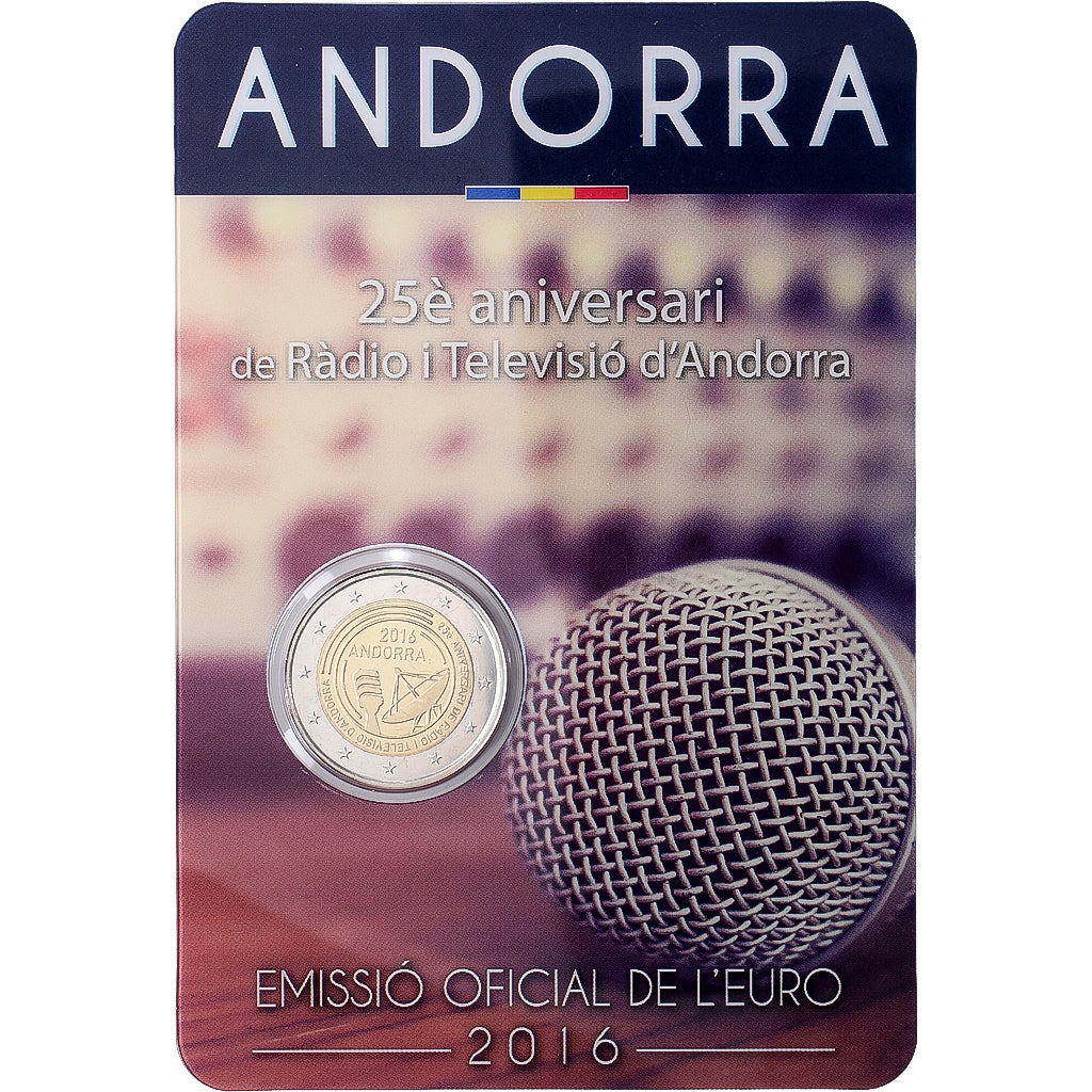 Andorra, 2 Euro, Radio and Television of Andorra, 2016, Madrid, Bimetálico