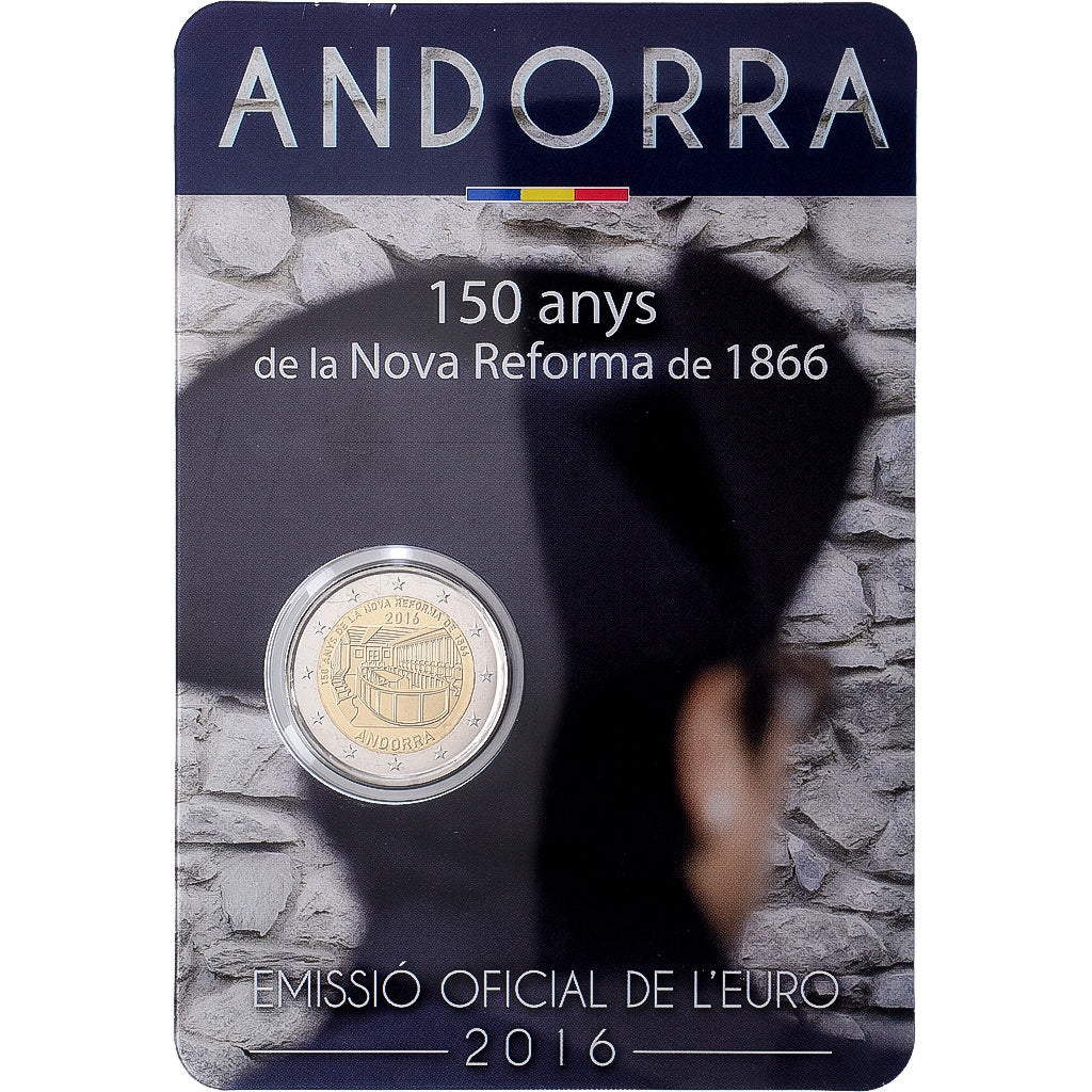 Andorra, 2 Euro, New Reform, 2016, Madrid, Bimetálico, MS(65-70), KM:531