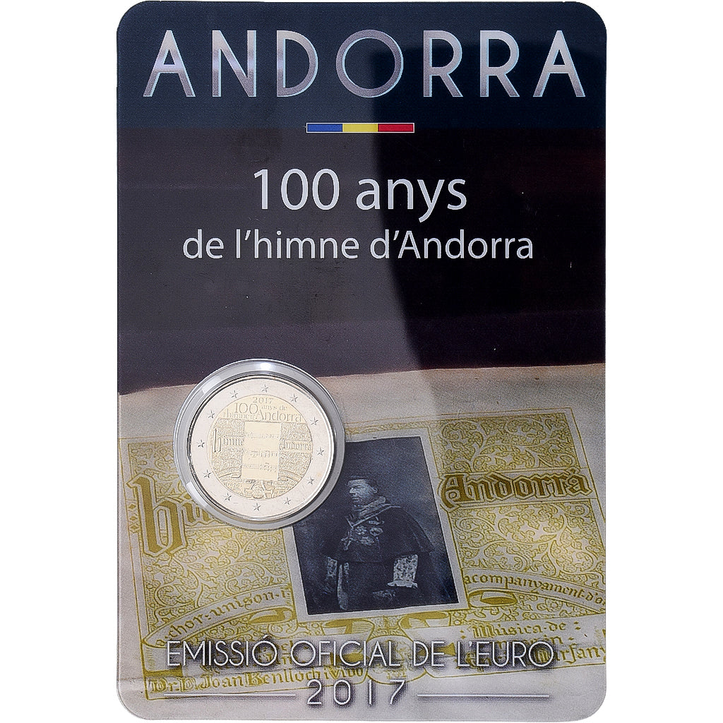 Andorra, 2 Euro, Anthem of Andorra, 2017, MDP, Bi-Metallic, MS(65-70), KM:533