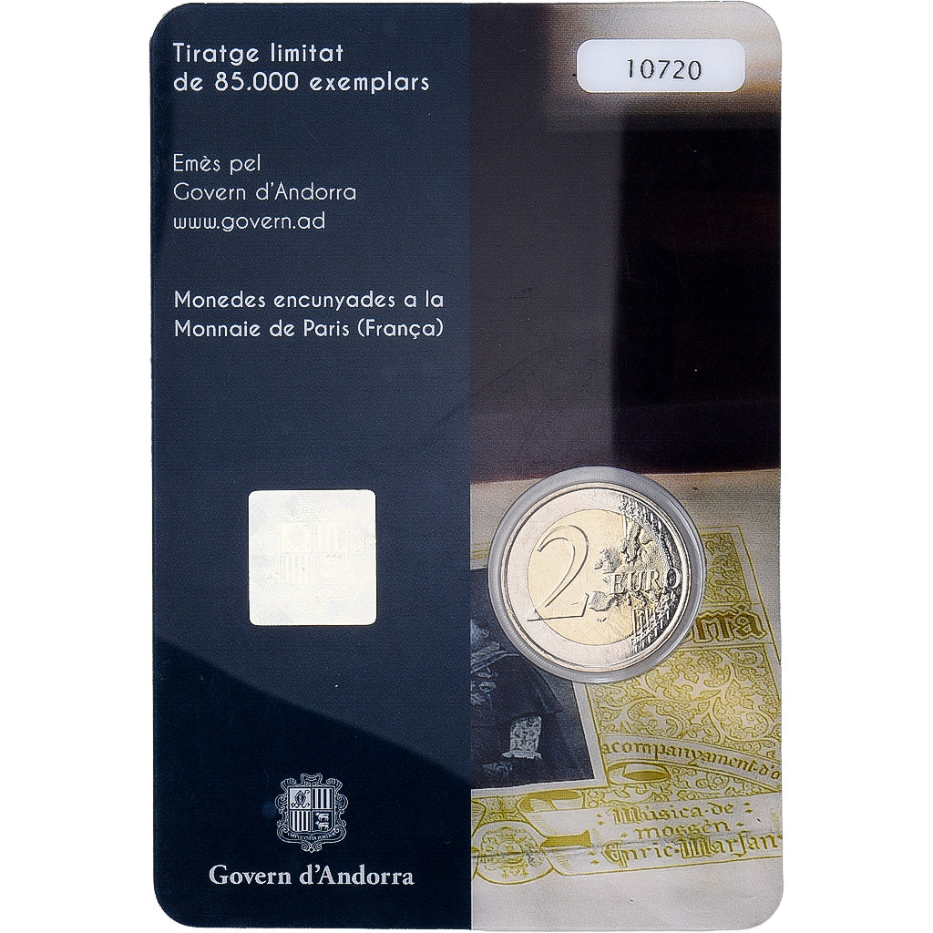Andorra, 2 Euro, Anthem of Andorra, 2017, MDP, Bi-Metallic, MS(65-70), KM:533