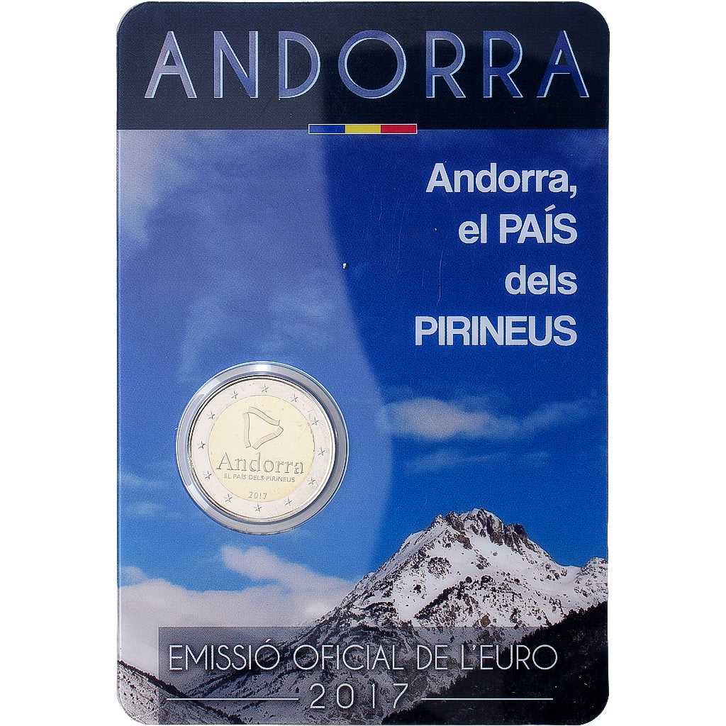 Andorra, 2 Euro, Pyrenean country, 2017, MDP, Bimetálico, MS(65-70), KM:534