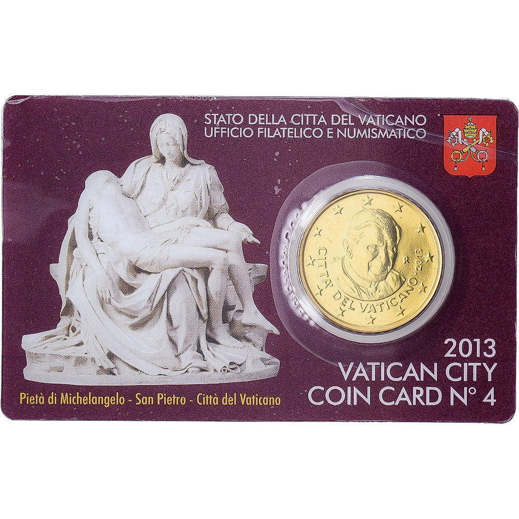 CIUDAD DEL VATICANO, Benedict XVI, 50 Euro Cent, Michelangelo, 2013, Rome