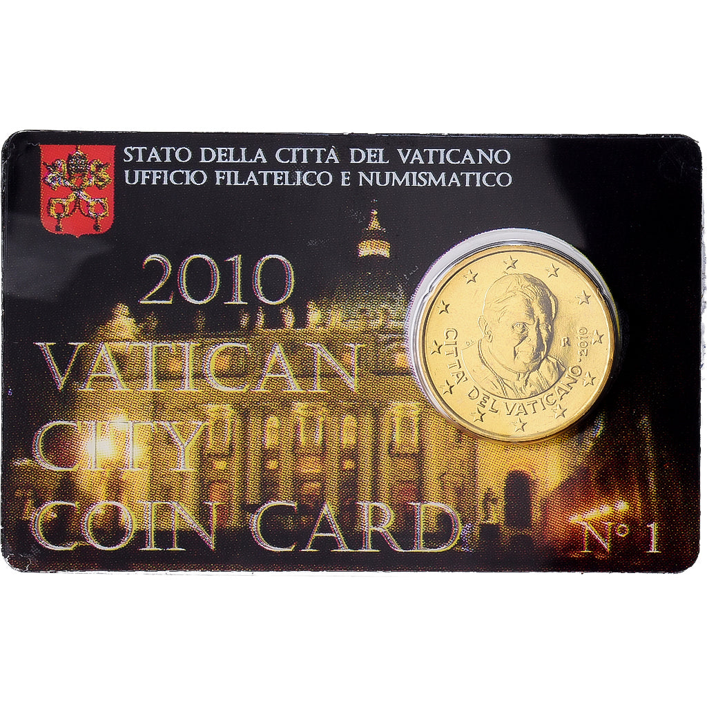 CIUDAD DEL VATICANO, Benedict XVI, 50 Euro Cent, 2010, Rome, Nordic gold, FDC