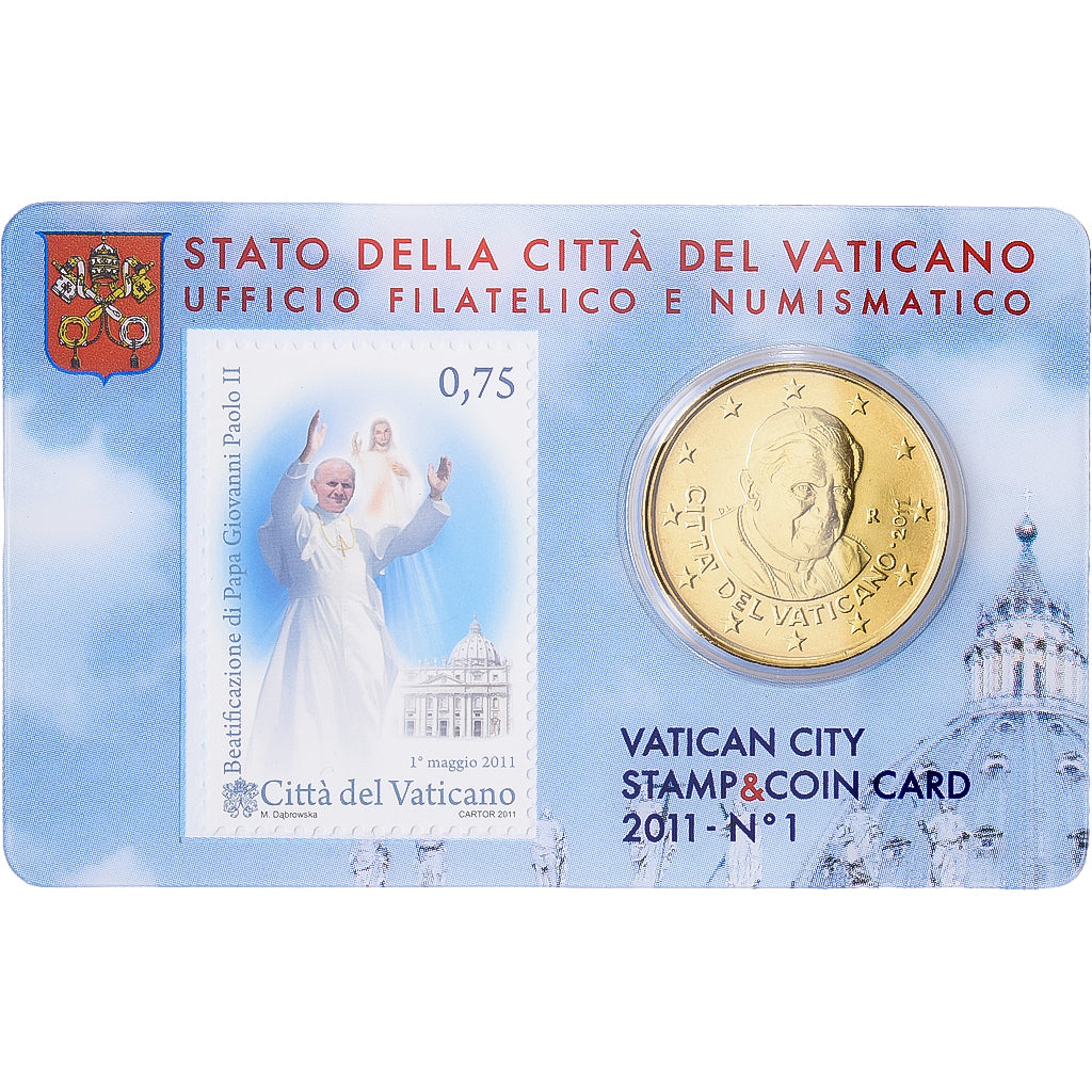 CIUDAD DEL VATICANO, Benedict XVI, 50 Euro Cent, 2011, Rome, Nordic gold, FDC