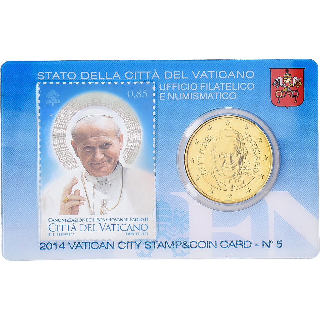 Vatican, François, 50 Euro Cent, 2014, Rome, Or nordique, FDC, KM:460