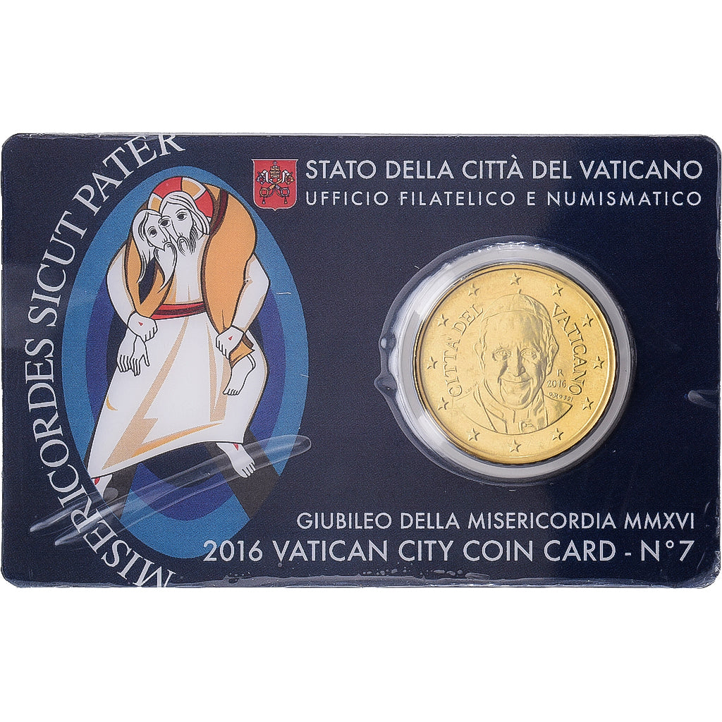 Vatican, François, 50 Euro Cent, Jubilé de la Miséricorde, 2016, Rome