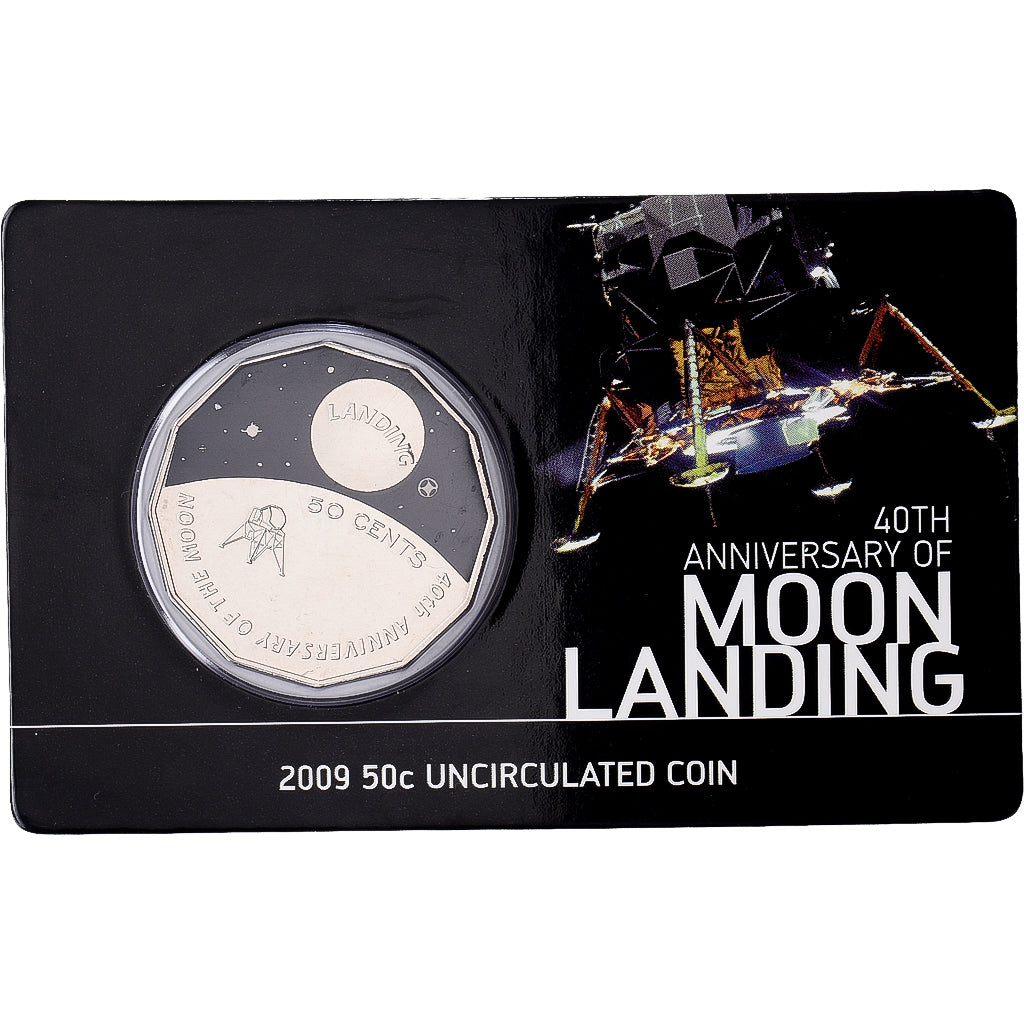 Australia, Elizabeth II, 50 Cents, Moon Landing, 2009, Royal Australian Mint