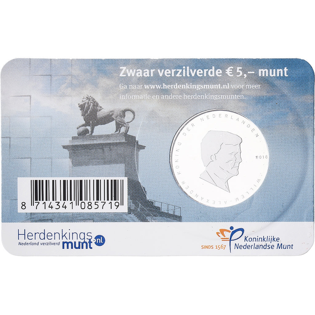 Niederlande, Willem-Alexander, 5 Euro, Waterloo, 2015, Royal Dutch Mint, Silver