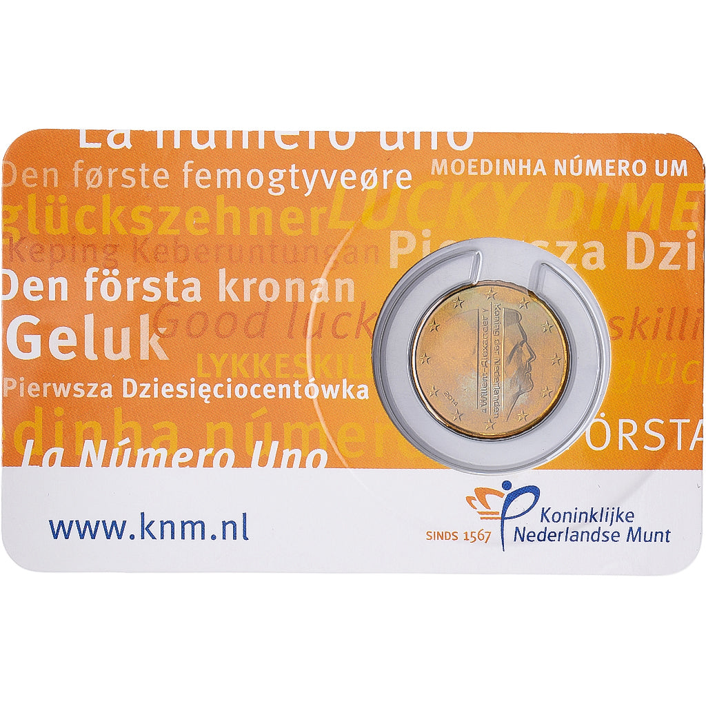 Niederlande, Willem-Alexander, 10 Euro Cent, Colorized, 2014, Royal Dutch Mint