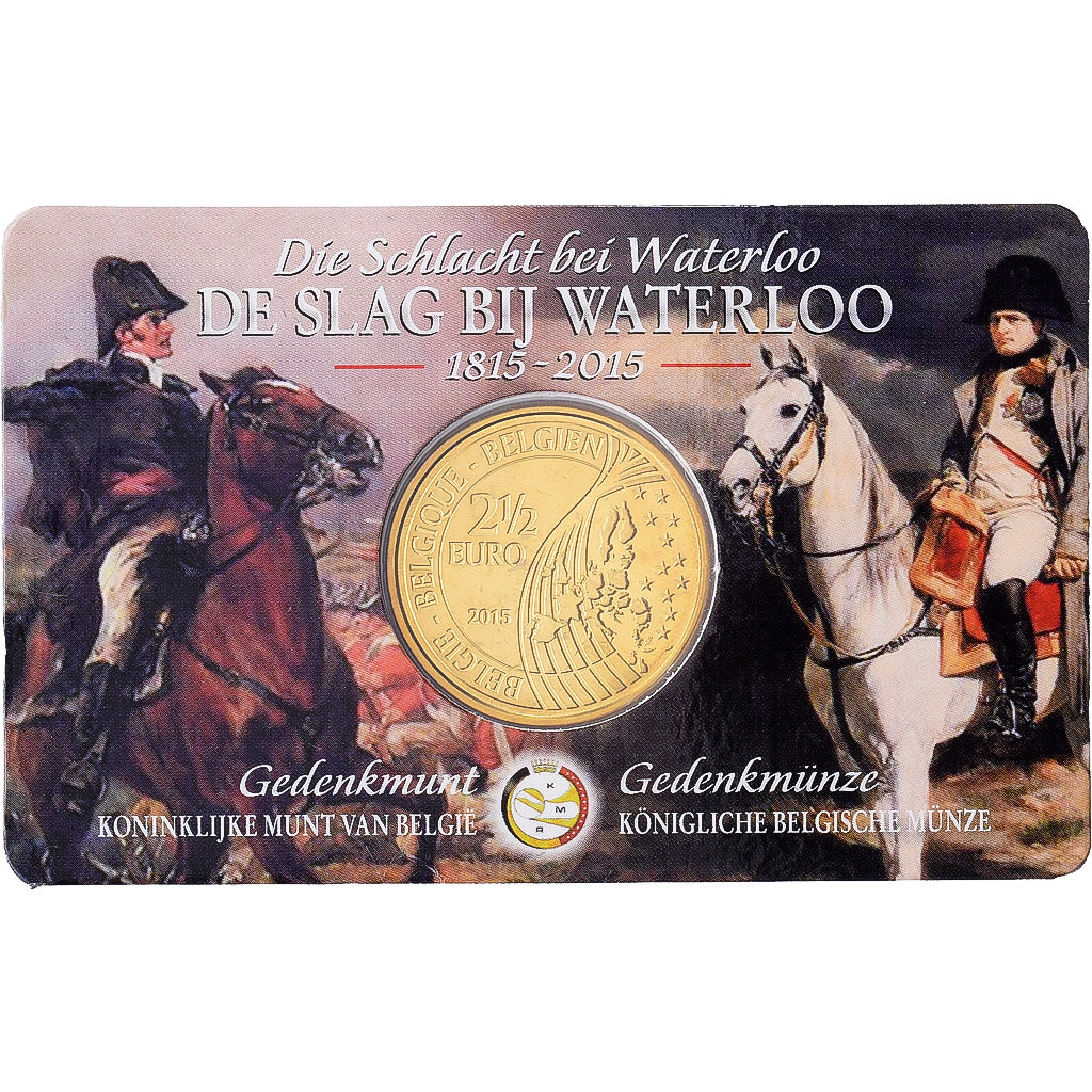 België, 2-1/2 Euro, Waterloo, 2015, Royal Belgium Mint, Tin, FDC